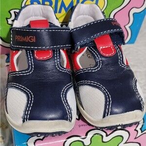 Primigi size 20uk/5us baby flexible action system red white blue shoe